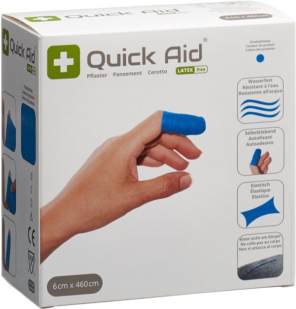 Quick Aid Pflaster latexfrei blau (6cm x 460cm)