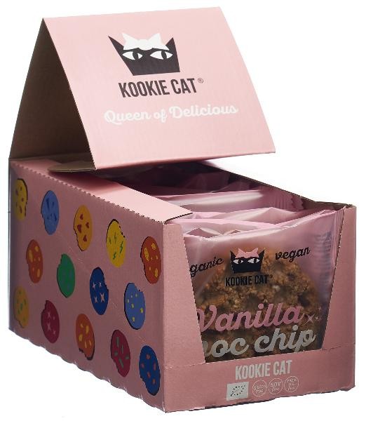 KOOKIE CAT Vanilla Choc Chip Cookie (12x50g)