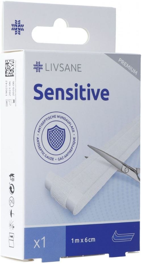 Livsane Premium Sensitive Pflaster 1m x 6cm (1 Stk)