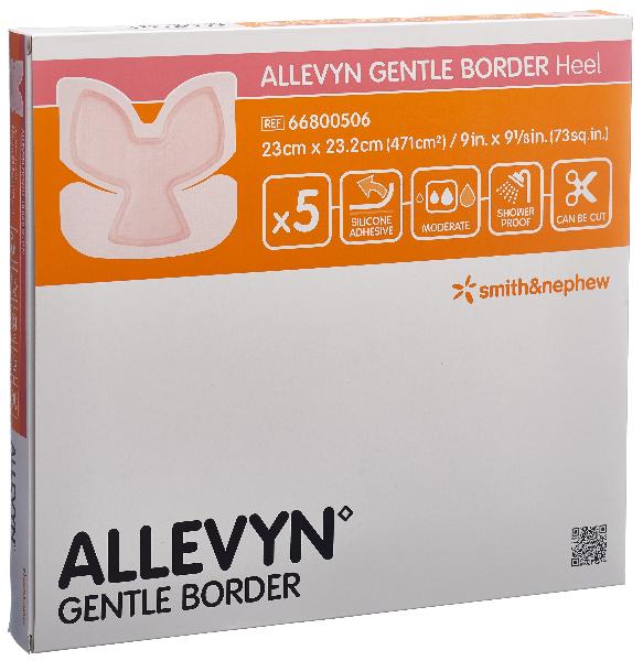 Allevyn Gentle Border Heel 23x23.2cm (5 pces)