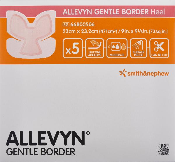 Allevyn Gentle Border Heel 23x23.2cm (5 pces)