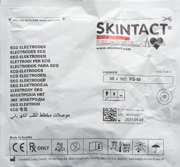SKINTACT Électrode ECG FS-50 mousse PE adulte ronde 50mm (30 pces)