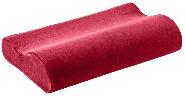 elsa Oreiller cervical 50x11cm avec housse velours bordeaux (1 pce)