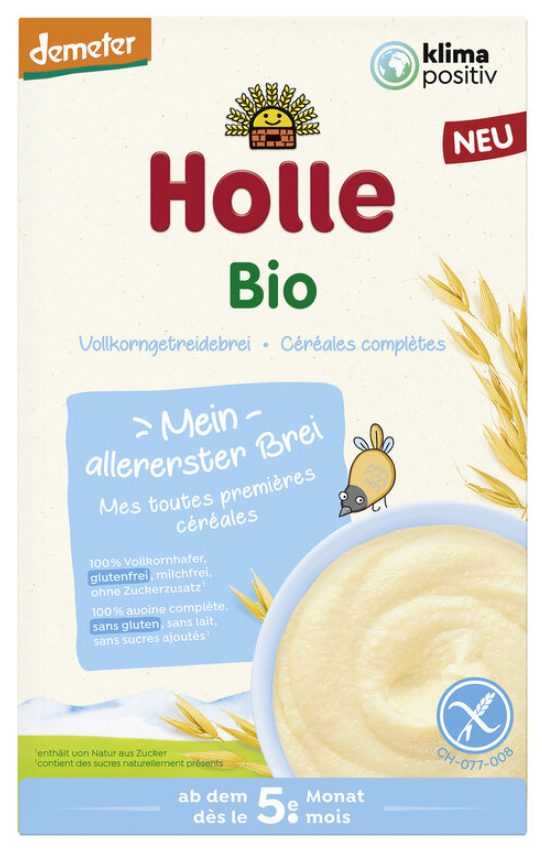 Holle Bio Vollkorngetreidebrei Hafer glutenfrei (250g)