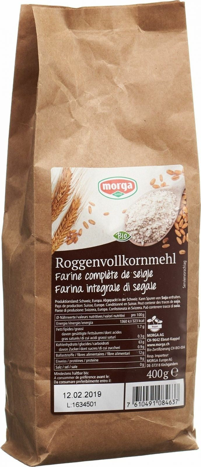 morga Roggenvollkornmehl Bio (400g)