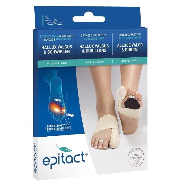 epitact flexible Doppelschutz Korrekturbandage Hallux valgus Tag Grösse L Links (1 Stk)