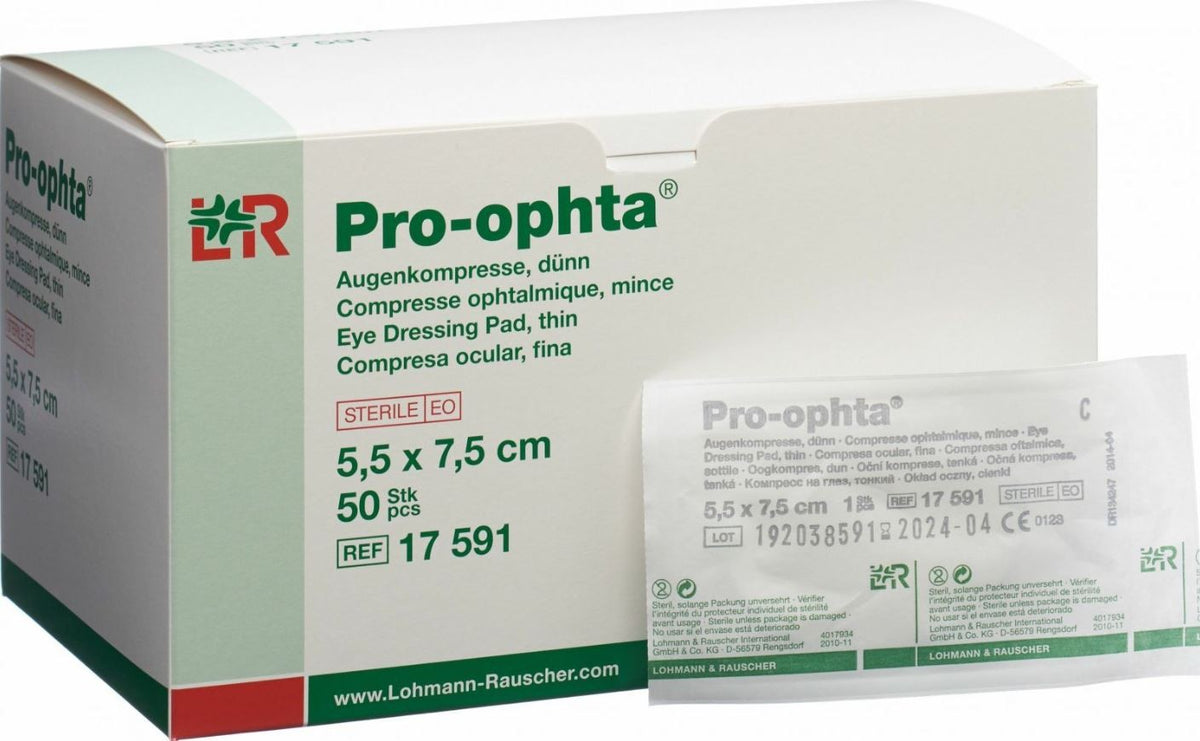 Pro-ophta Augenkompressen 5.3x6.6cm (5 Stk)