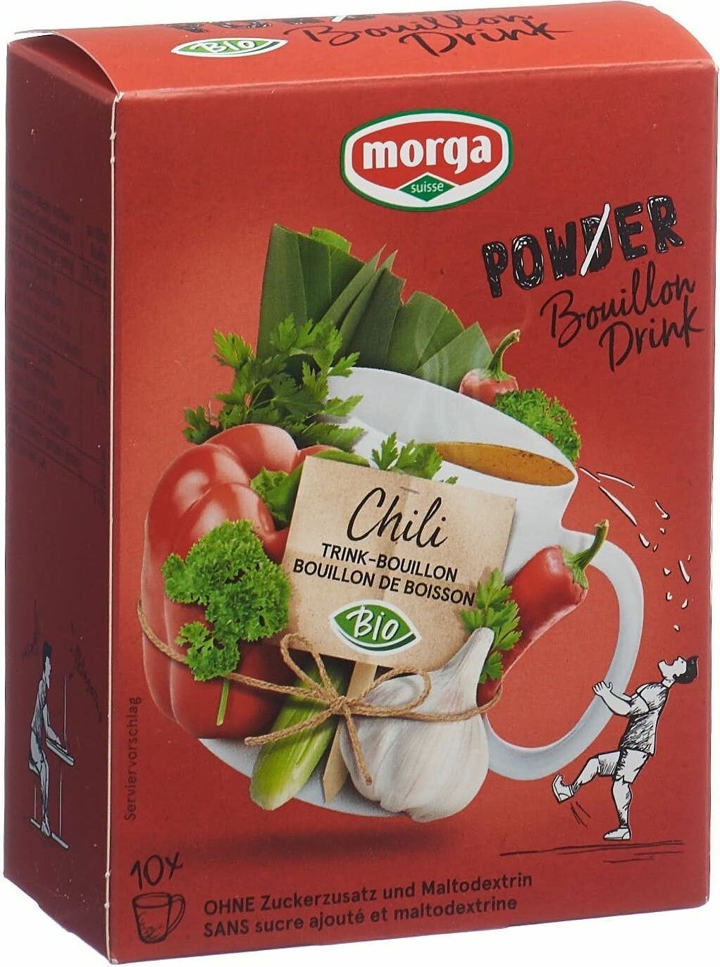 morga PowerPowder BouillonDrink Chili Bio (10x4g)