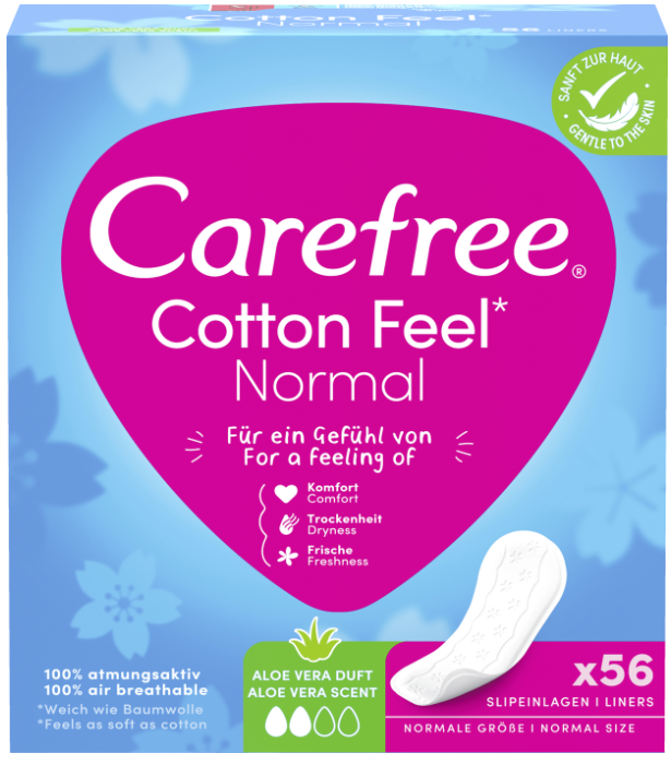 Carefree Cotton Feel Normal Aloe Vera Duft (56 Stk)
