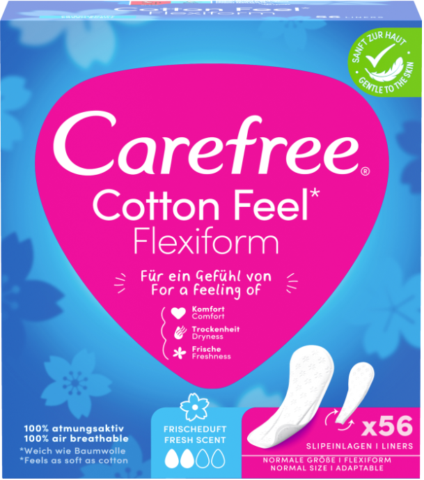 Carefree Cotton Feel Flexiform Frischeduft (56 Stk)