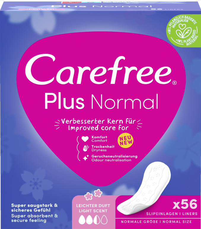 Carefree Plus Normal Leichter Duft (56 Stk)