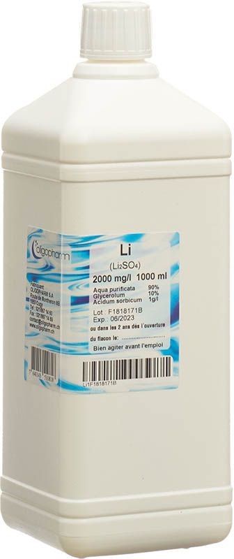 Oligopharm Lithium Lösung 2000 mg/l (1000ml)