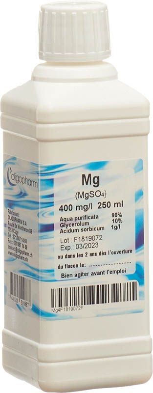 Oligopharm Magnesium Lösung 400 mg/l (250ml)