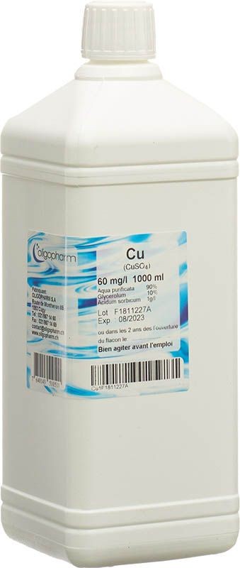Oligopharm Kupfer Lösung 60 mg/l (1000ml)