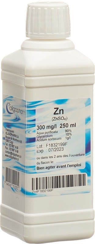 Oligopharm Zink Lösung 300 mg/l (250ml)