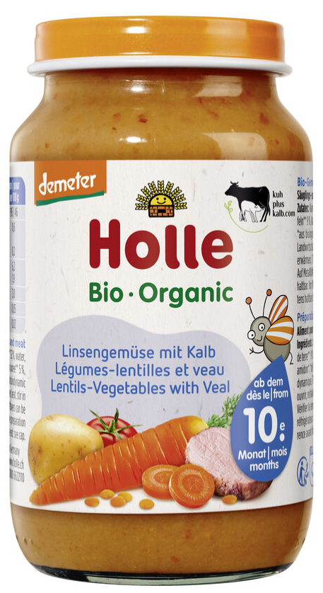 Holle Linsengemüse mit Kalb Bio (220g)
