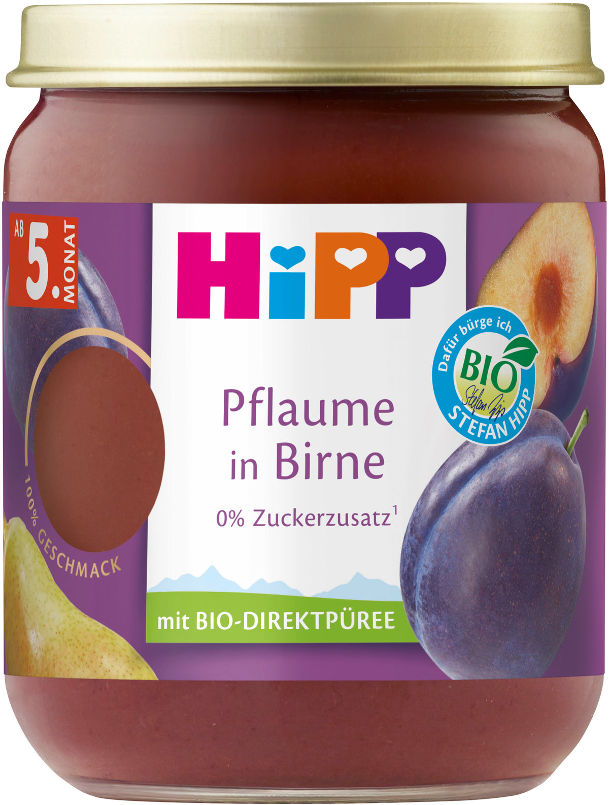 Hipp Plum in Pear Organic Jar (160g)