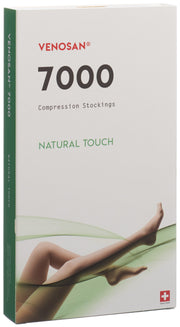 VENOSAN 7002 Wadenstrumpf A-D Kompressionsklasse 2 Grösse L lang offene Spitze beige (1 Paar)
