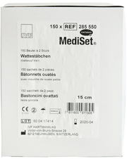 MediSet Wattestäbchen Wattenkopf klein (150x2 Stk)