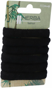 HERBA ECOfriendly Haarbinder Ø5cm schwarz (6 Stk)