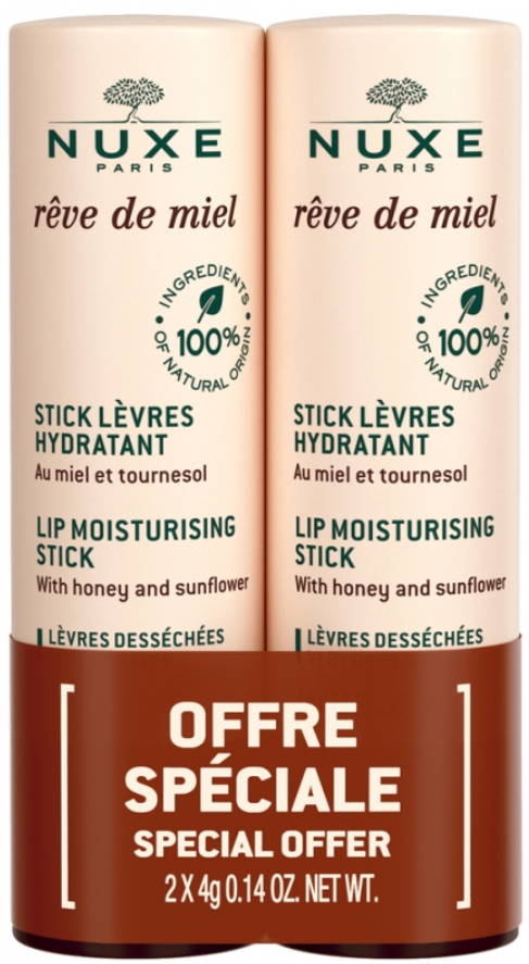 NUXE rêve de miel Stick Lèvres Hydratant Duo (2 Stk)