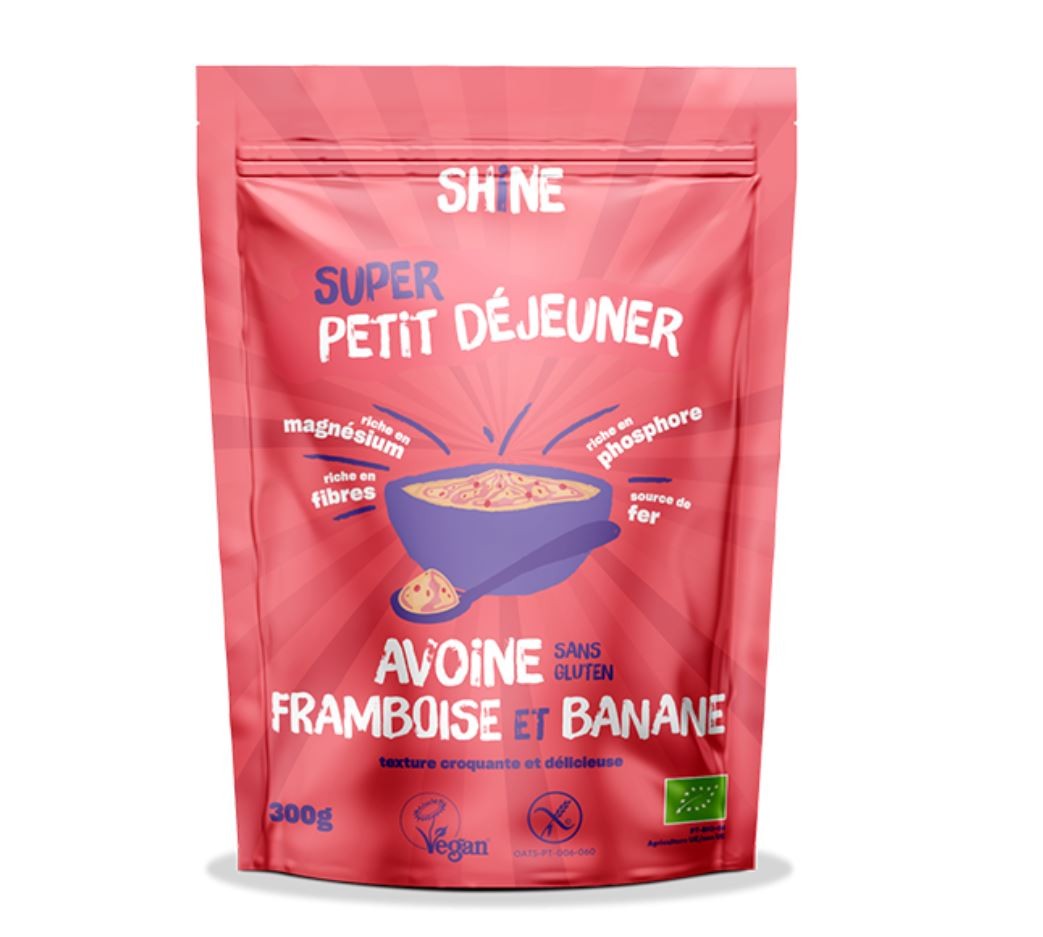 Shine Hafer Frühstück Himbeere & Banane (300g)
