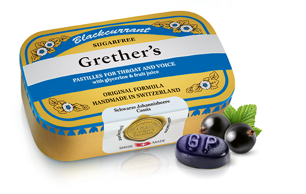 Grether's Pastilles Blackcurrant zuckerfrei (110g)