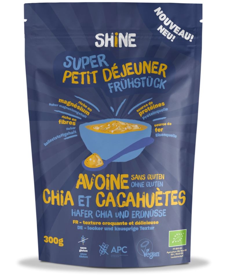 Shine Hafer Frühstück Chia & Erdnuss (300g)