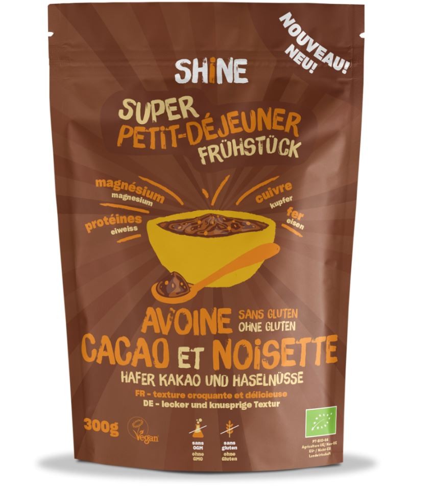 Shine Hafer Frühstück Roher Kakao Haselnuss (300g)