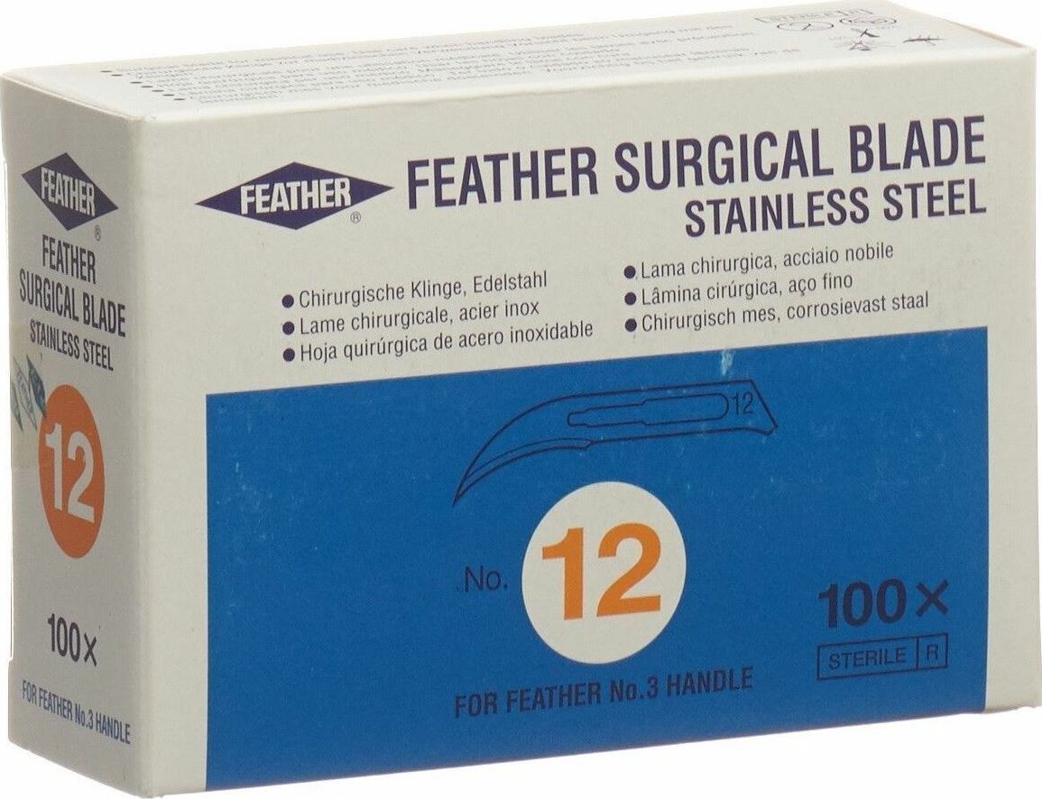 Feather Skalpellklingen steril Nr.12 (100 Stk)