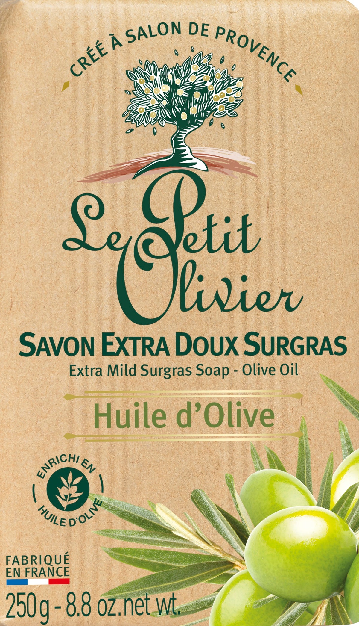 Le Petit Olivier Savon Extra Doux Surgras Huile d'Olive (250g)