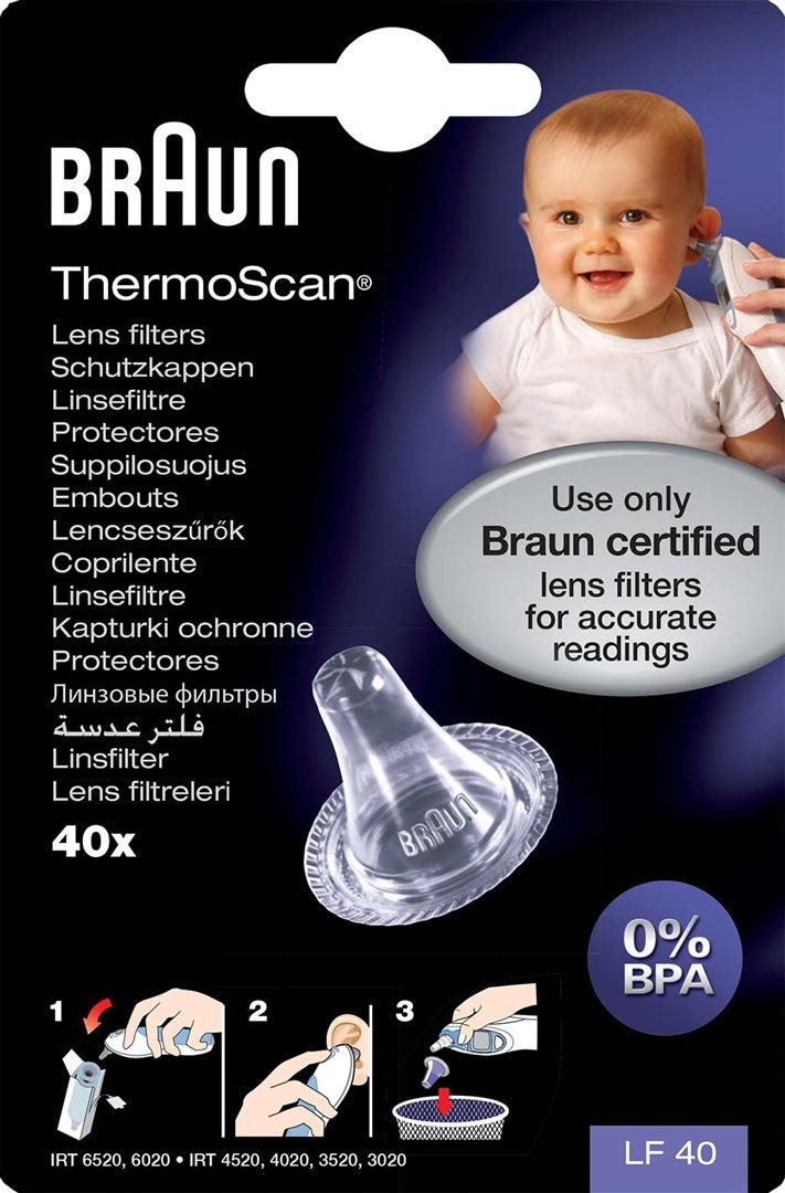 BRAUN ThermoScan Ersatz-Schutzkappen LF40EULA (40 Stk)