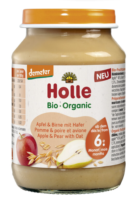 Holle Bio Apfel & Birne mit Hafer (190g)