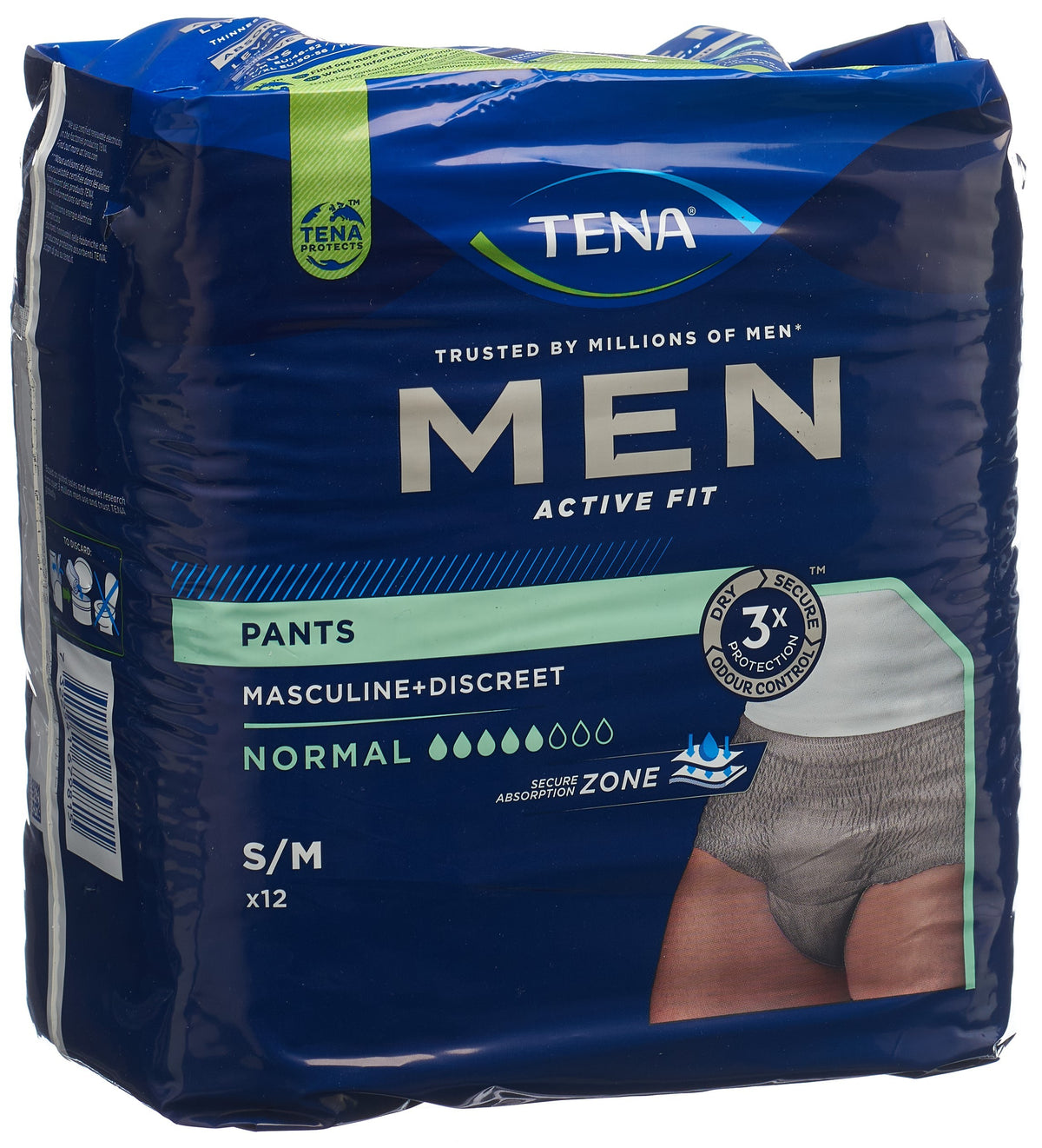 TENA Men Active Fit Pants Normal S/M (12 Stk)