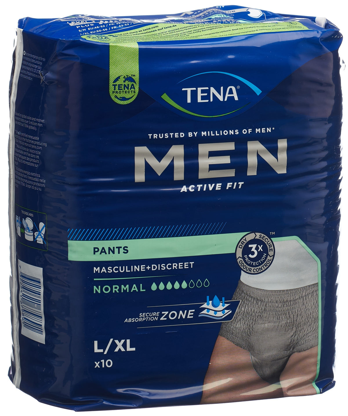 TENA Men Active Fit Pants Normal L/XL (10 Stk)