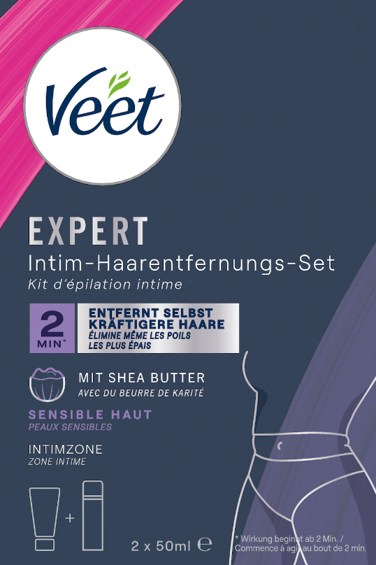 Veet EXPERT Intim-Haarentfernungs-Set (2x50ml)