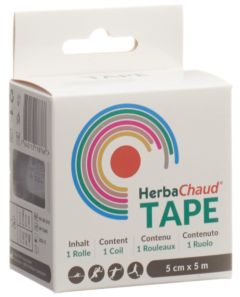 HerbaChaud Tape 5cmx5m schwarz (1 Stk)