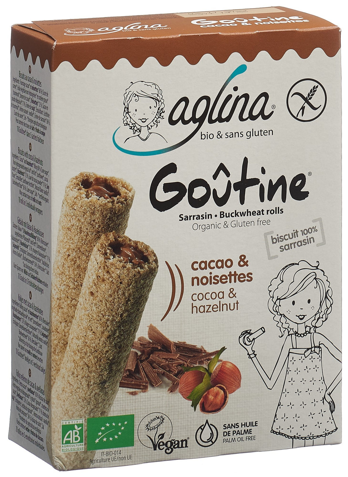 aglina Goûtine Kakao & Haselnuss Bio (125g)