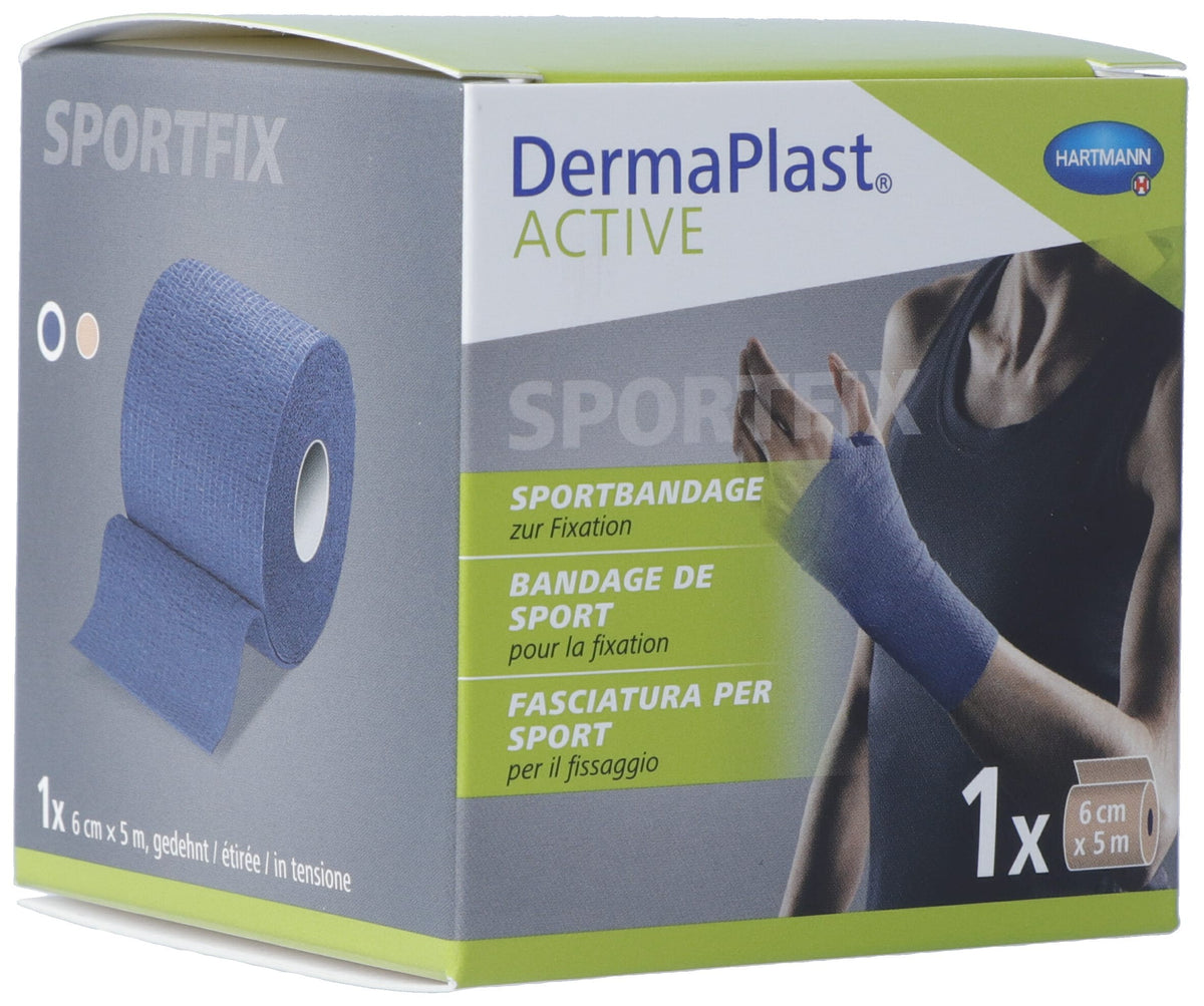 DermaPlast Active Sportbandage 6cmx5m blau (1 Stk)
