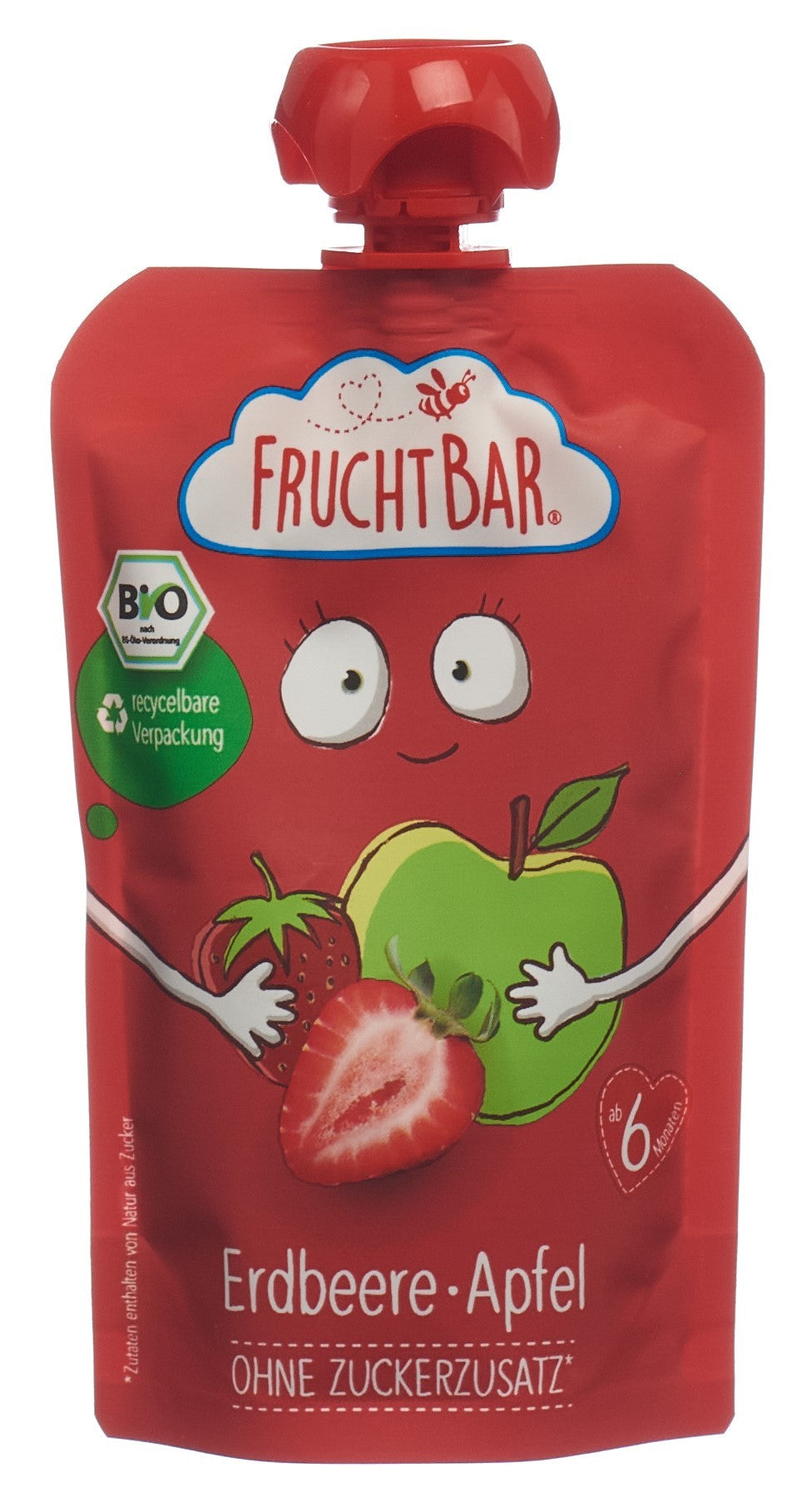 FRUCHTBAR Bio Quetschie Erdbeere Apfel (100g)