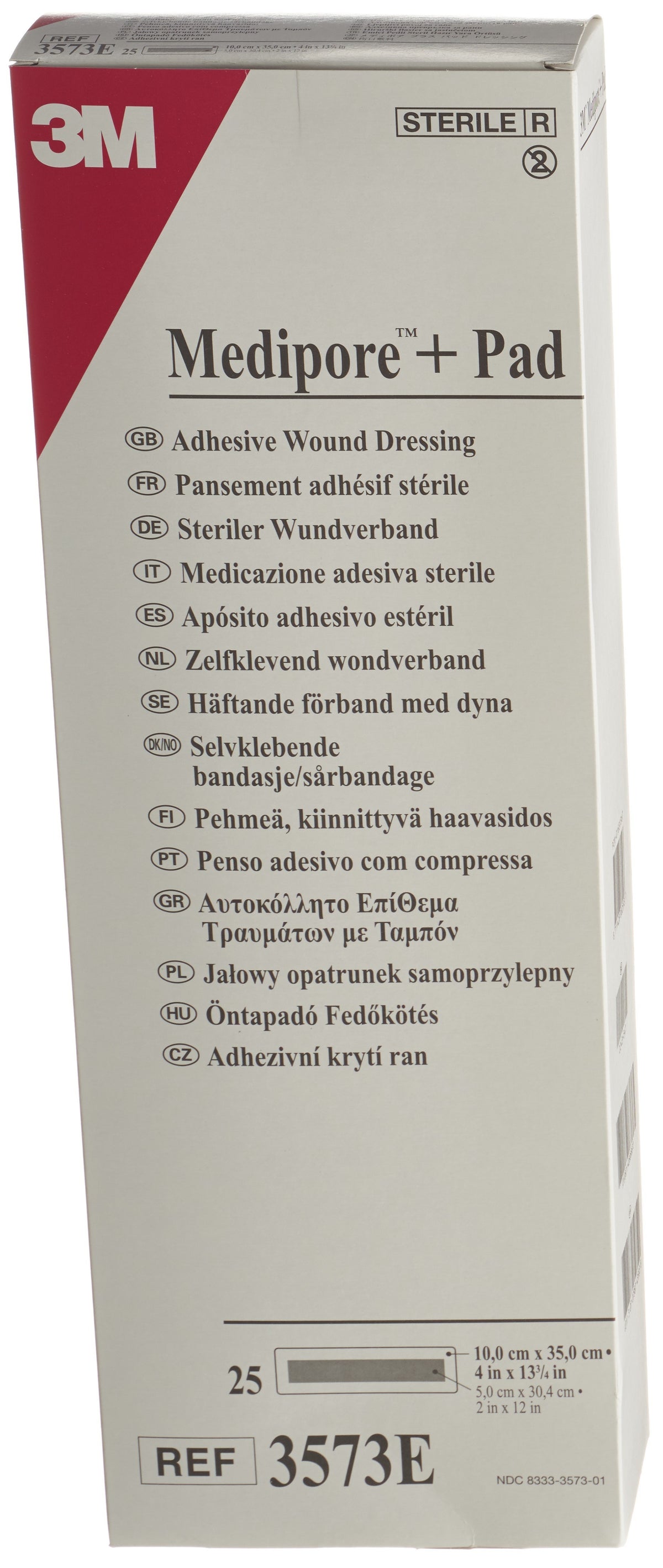 3M Medipore + Pad 10x35cm Wundkissen 5x30cm (25 Stk)