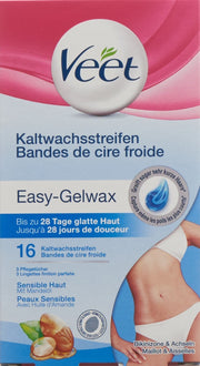 Veet Kaltwachsstreifen Bikini & Achseln sensitiv (8x2 Stk)