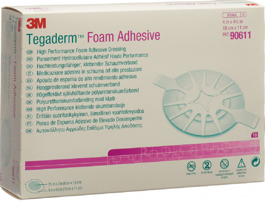 3M Tegaderm Foam HP Schaumkompresse 14x17.1cm adhesive (5 Stk)