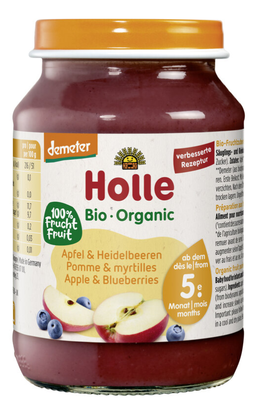 Holle Bio Apfel & Heidelbeeren (190g)