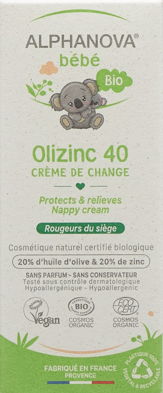 ALPHANOVA bébé Olizinc 40 Wundschutzcreme Bio (50g)