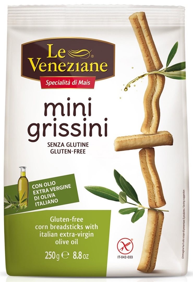 Le Veneziane Mini Grissini Olivenöl glutenfrei (250g)