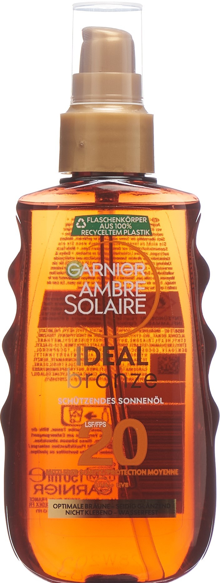 GARNIER AMBRE SOLAIRE Ideal Bronze Schützendes Sonnenöl LSF 20 (150ml)