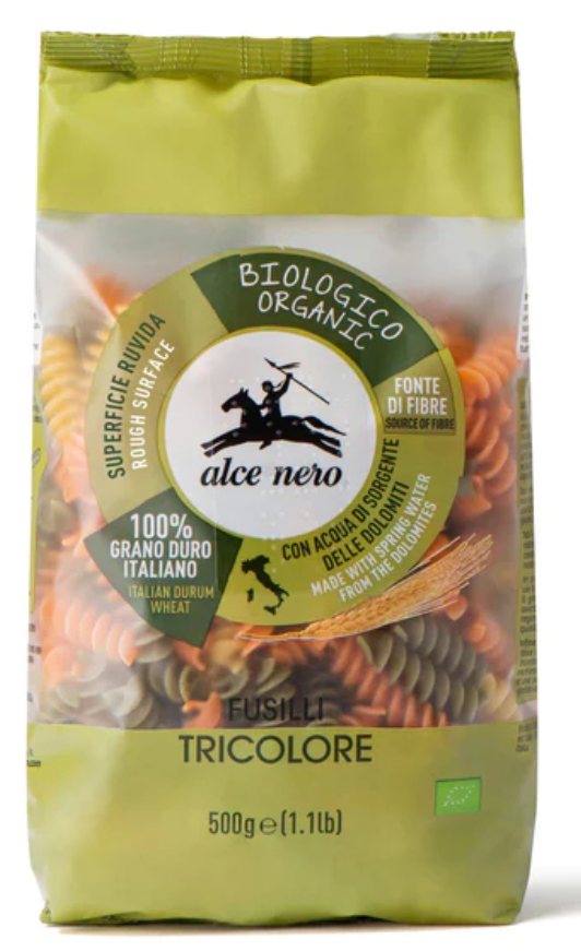 alce nero Bio-Fusilli Tricolore (500g)
