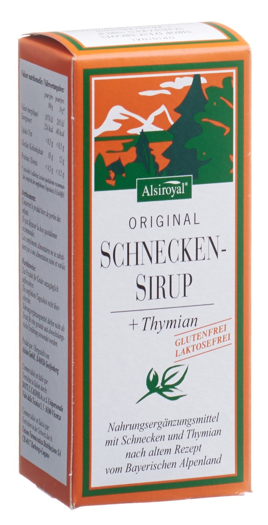 Alsiroyal Original Schnecken Sirup Thymian (150ml)