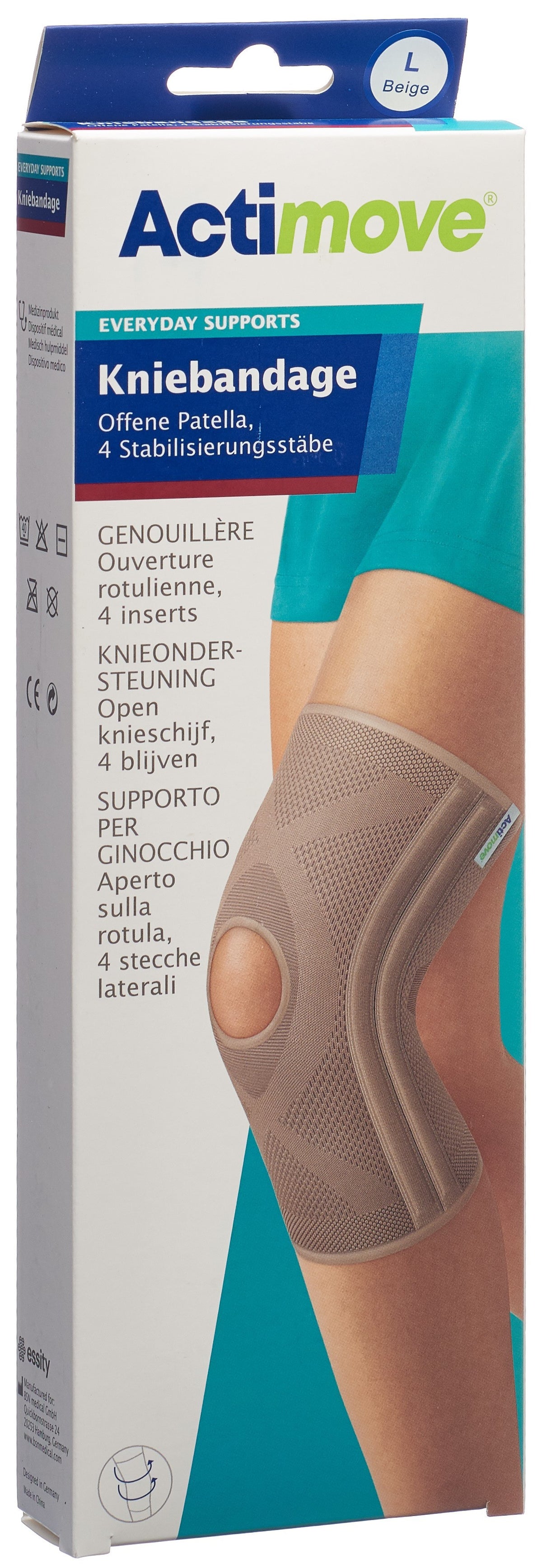 Actimove Everyday Support Kniebandage L offene Patella (1 Stk)